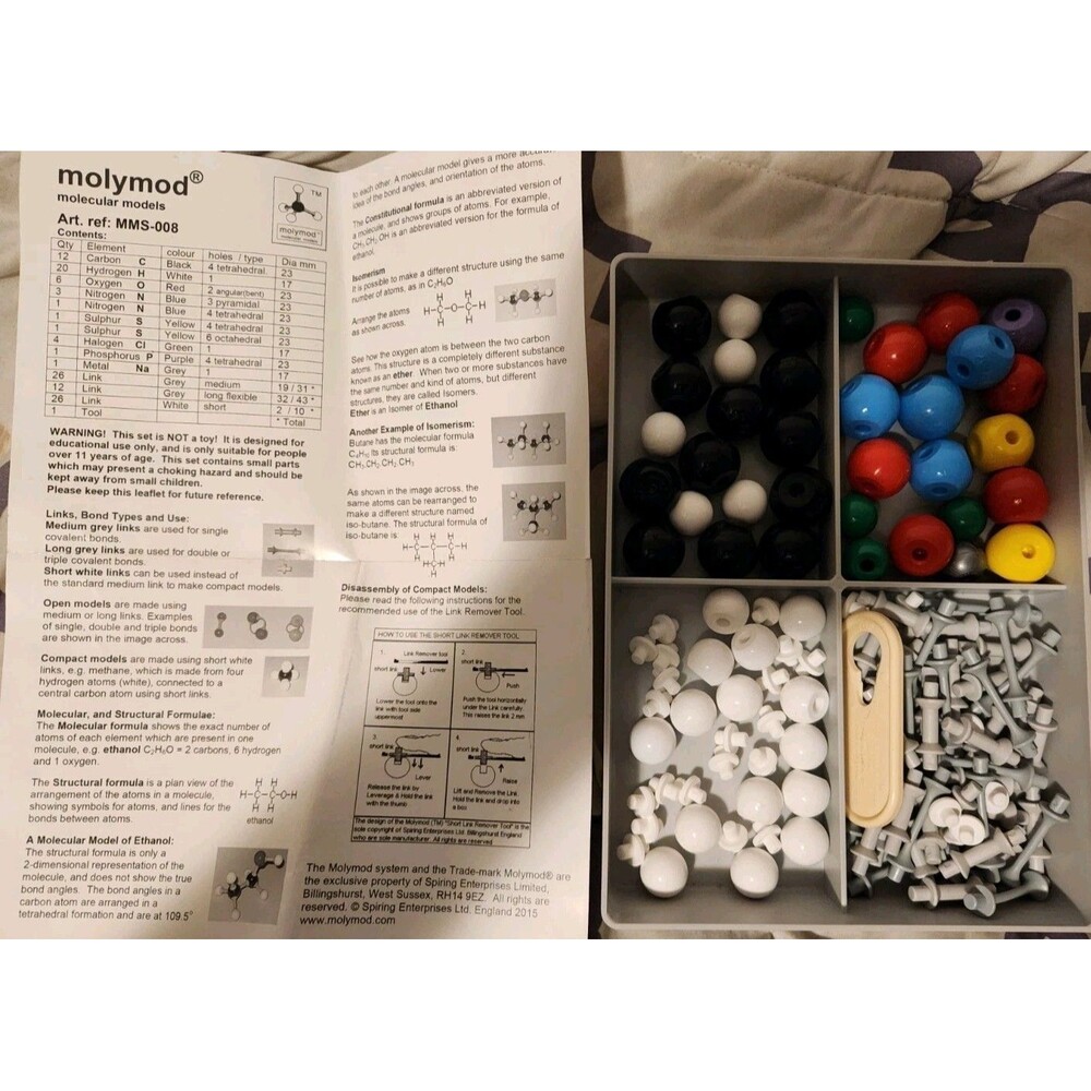 Molymod Organic Student Set MMS-008 Molecular Atomic Modeling Kit for Chemistry